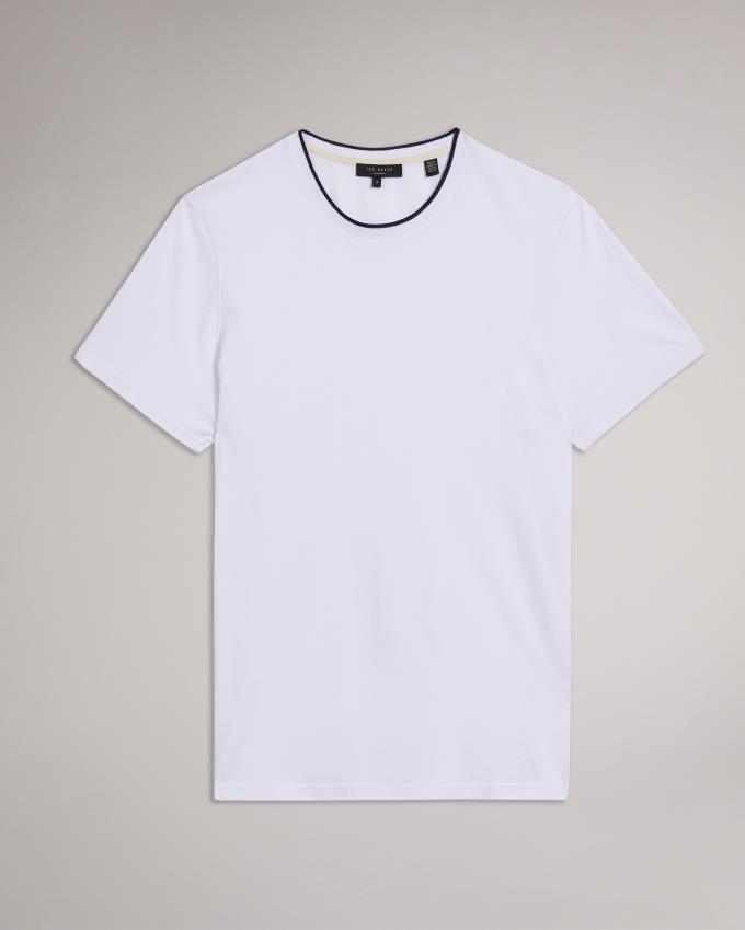 T-Shirt Ted Baker Short Sleeve Blanche Homme | FXJ-08943510